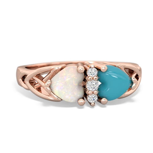 opal-turquoise celtic ring