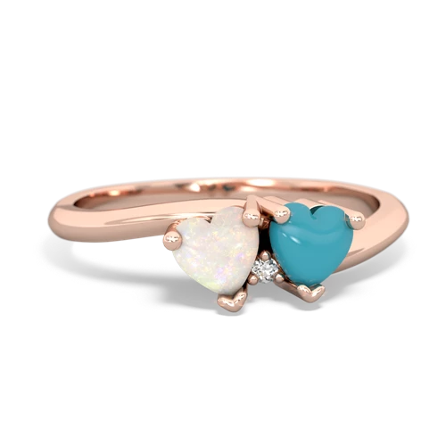 opal-turquoise sweethearts promise ring