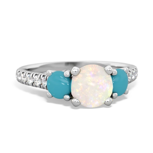 opal-turquoise trellis pave ring