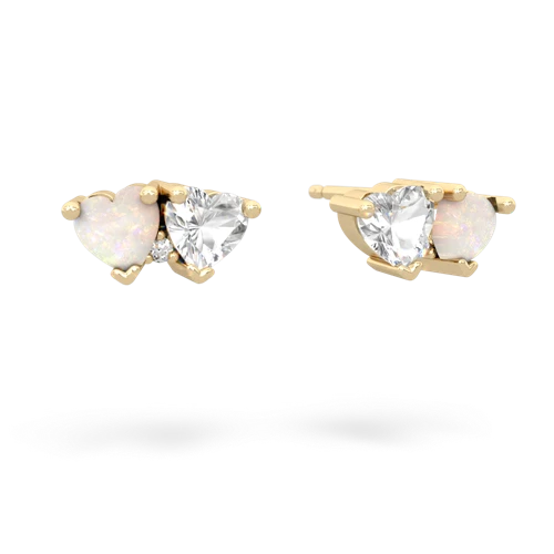 opal-white topaz  earrings