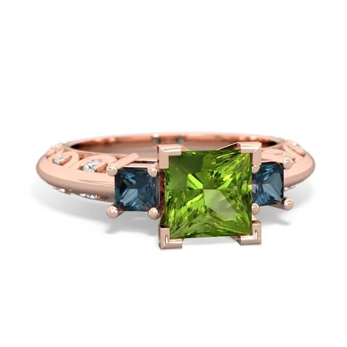 peridot-alexandrite engagement ring