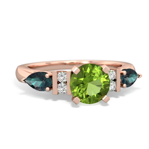 peridot-alexandrite engagement ring