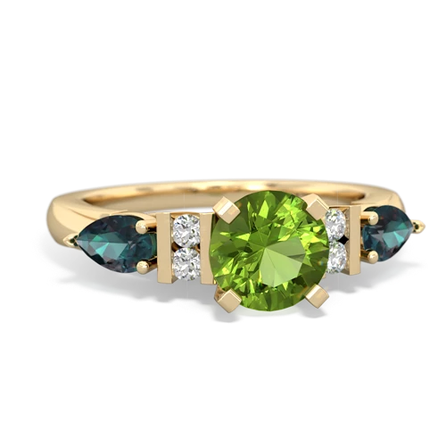 peridot-alexandrite engagement ring