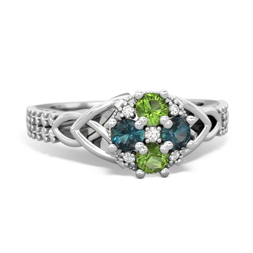 peridot-alexandrite engagement ring