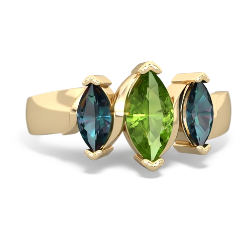 peridot-alexandrite keepsake ring