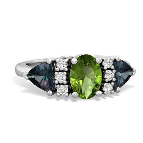 peridot-alexandrite timeless ring