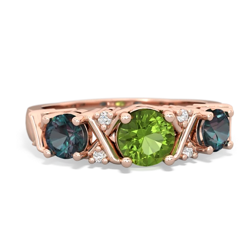 peridot-alexandrite timeless ring