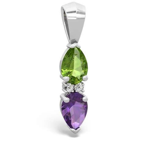 peridot-amethyst bowtie pendant