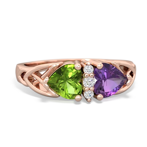 peridot-amethyst celtic ring