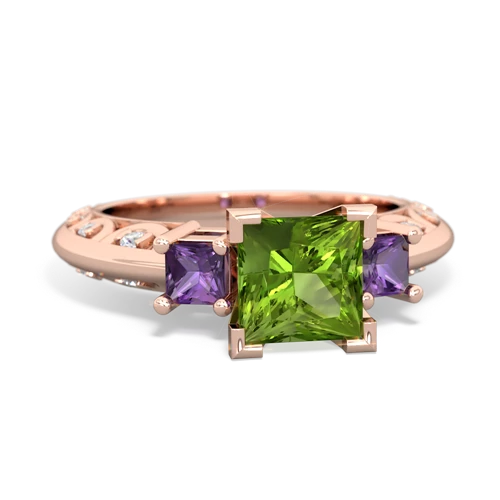 peridot-amethyst engagement ring