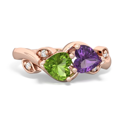 peridot-amethyst floral keepsake ring