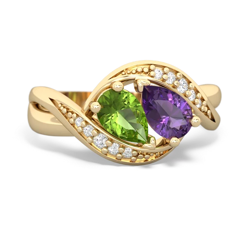 peridot-amethyst keepsake curls ring