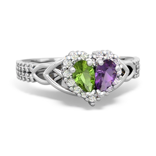 peridot-amethyst keepsake engagement ring