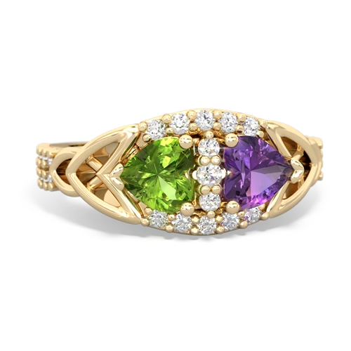 peridot-amethyst keepsake engagement ring