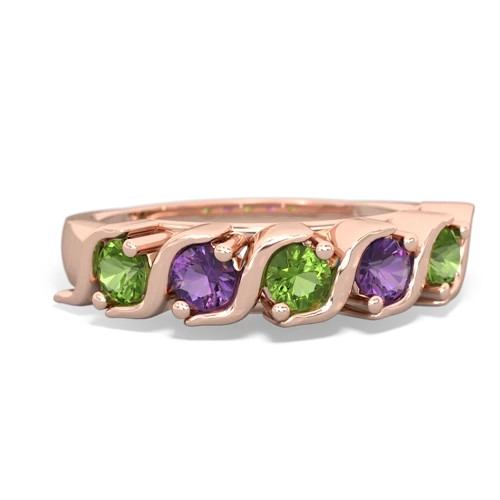 peridot-amethyst timeless ring