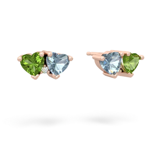 peridot-aquamarine  earrings