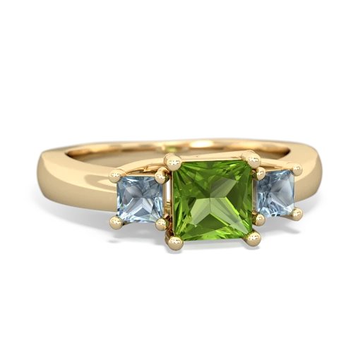 peridot-aquamarine timeless ring