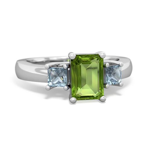 peridot-aquamarine timeless ring