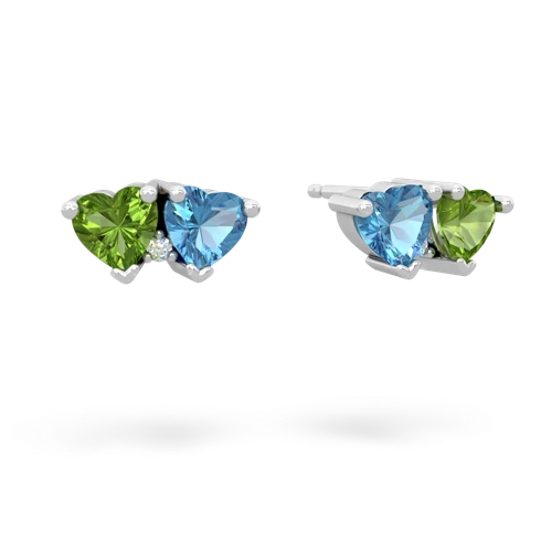 peridot-blue topaz  earrings