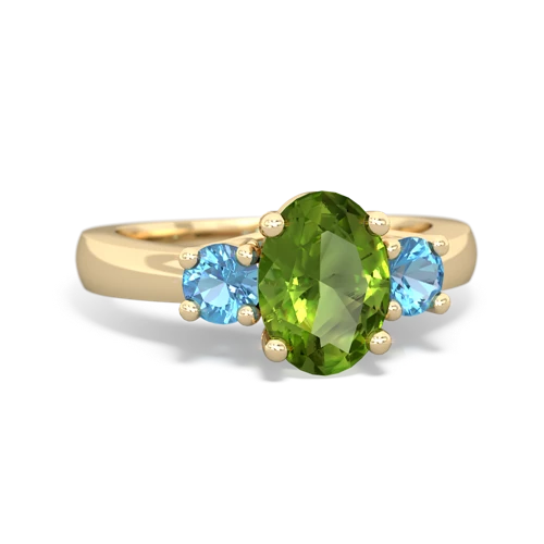 peridot-blue topaz timeless ring