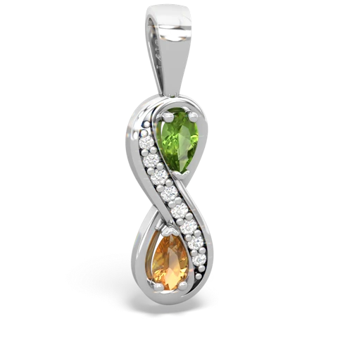 peridot-citrine keepsake infinity pendant