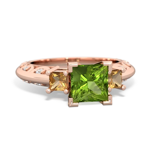 peridot-citrine engagement ring