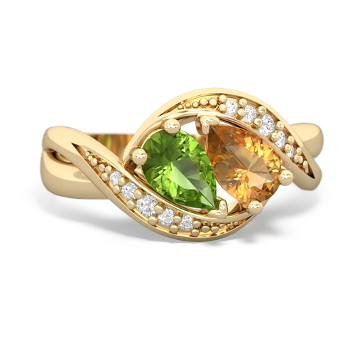 peridot-citrine keepsake curls ring