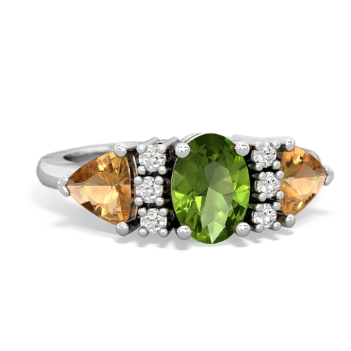 peridot-citrine timeless ring