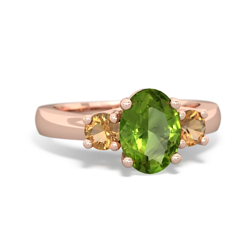 peridot-citrine timeless ring