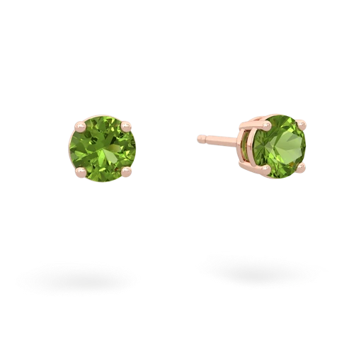 peridot stud earrings