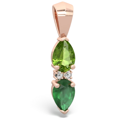 peridot-emerald bowtie pendant