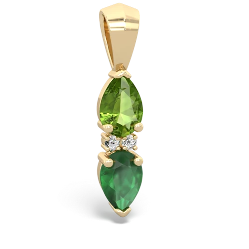 peridot-emerald bowtie pendant