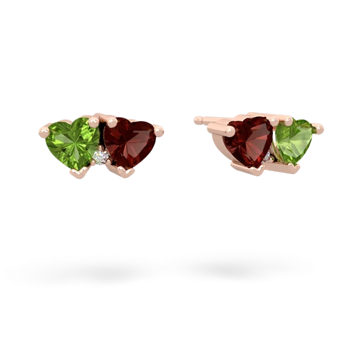 peridot-garnet  earrings