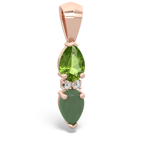 peridot-jade bowtie pendant