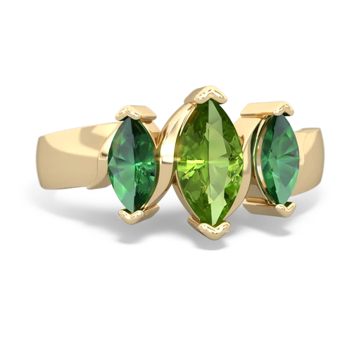 peridot-lab emerald keepsake ring