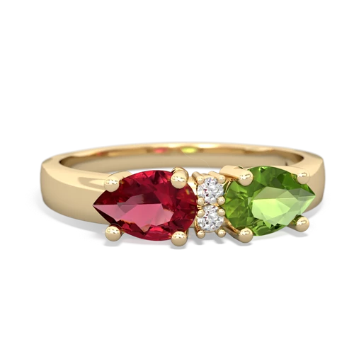 peridot-lab ruby timeless ring