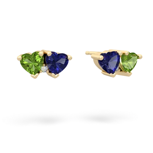 peridot-lab sapphire  earrings