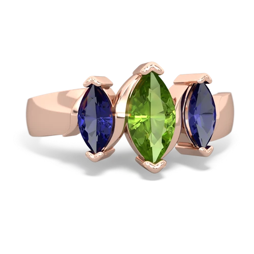 peridot-lab sapphire keepsake ring