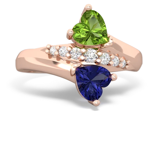 peridot-lab sapphire modern ring