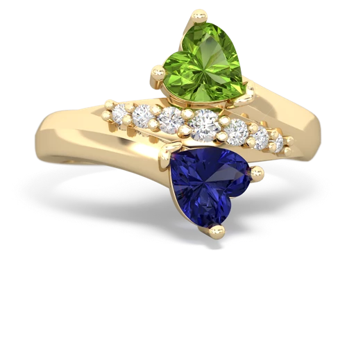 peridot-lab sapphire modern ring