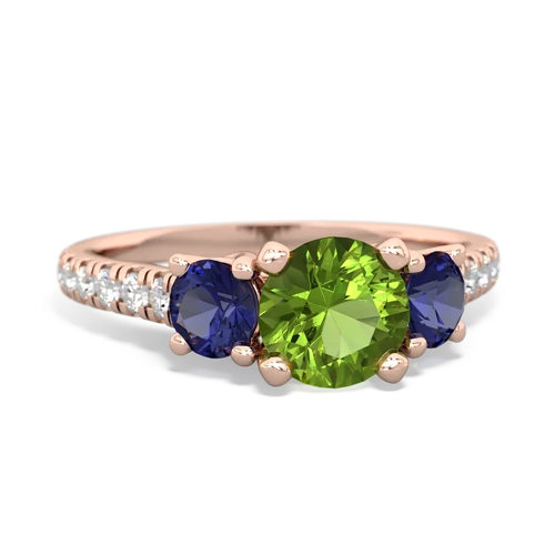 peridot-lab sapphire trellis pave ring