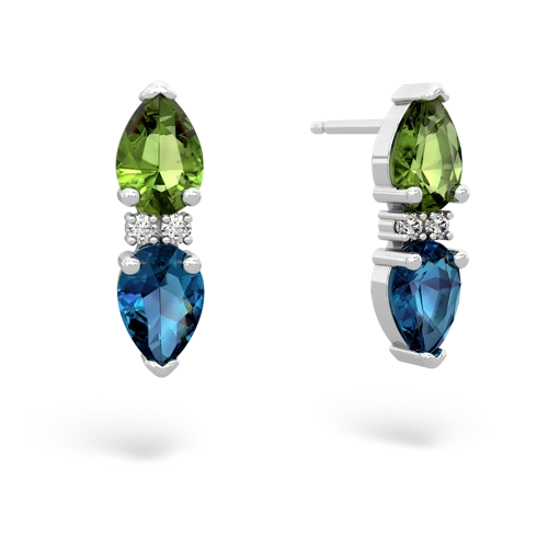 peridot-london topaz bowtie earrings