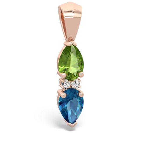 peridot-london topaz bowtie pendant