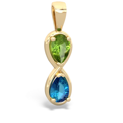 peridot-london topaz infinity pendant