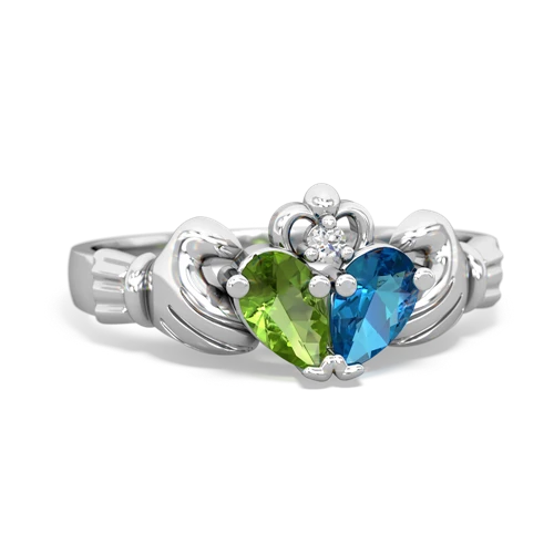 peridot-london topaz claddagh ring