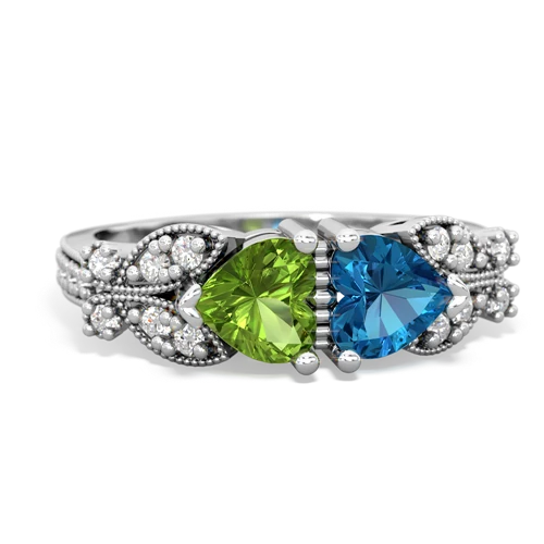 peridot-london topaz keepsake butterfly ring