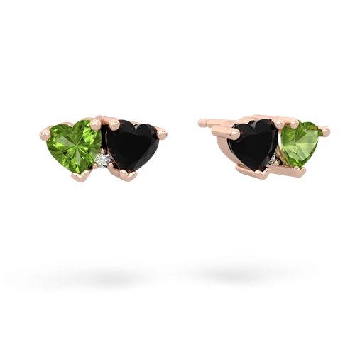 peridot-onyx  earrings