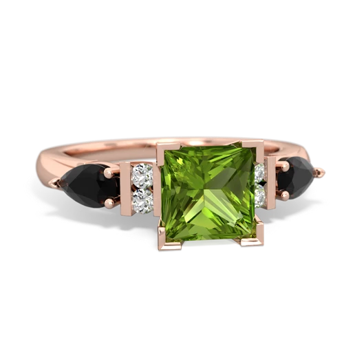 peridot-onyx engagement ring