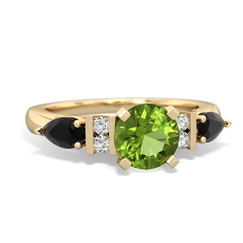 peridot-onyx engagement ring