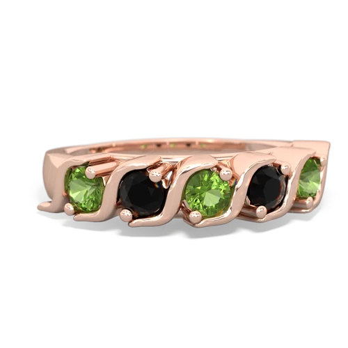 peridot-onyx timeless ring